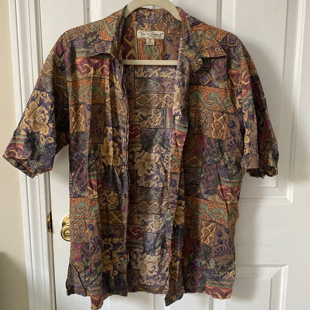Mens hippie shirtsleeve button up
